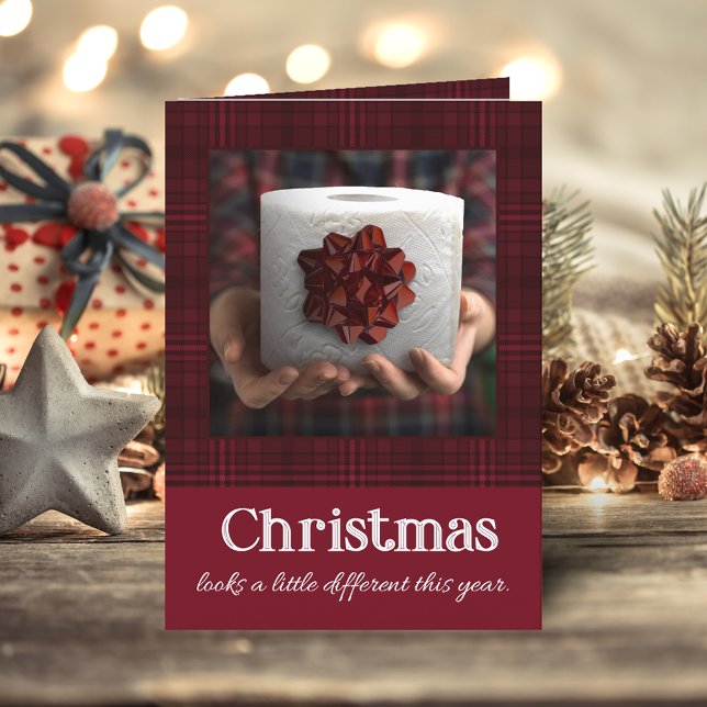 Lustigt Toilet Papprare Gift Covid jul Helgkort (Skapare uppladdad)