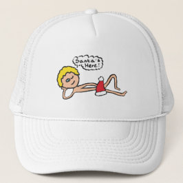 Lustigt tomten är här Julafton Humor Keps