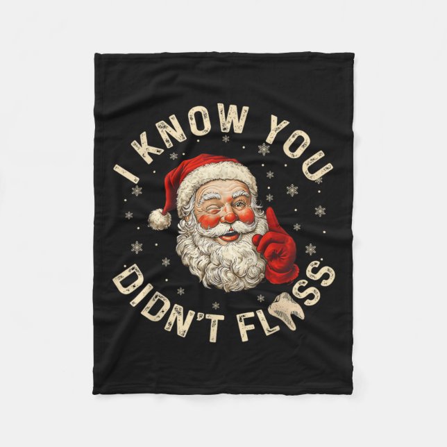 Lustigt tomten jag vet att du inte flydde tandläka fleecefilt (Framsidan)