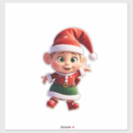 Lustigt tomten klistermärken