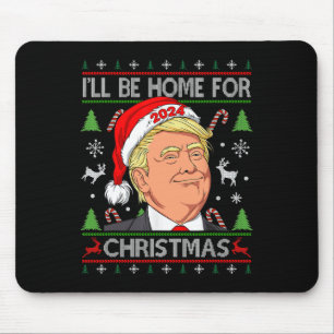 Lustigt tomtrump jag kommer hem till Jul Ugly Musmatta