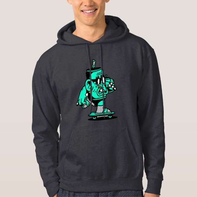 Lustigt tonåring broder mörk grått hoodie (Framsida)