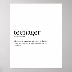 Lustigt tonerdefinitionstypografi poster