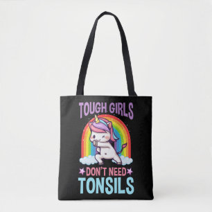 Lustigt Tonsil Removal Unicorn Kid Tonsillectomy Tygkasse