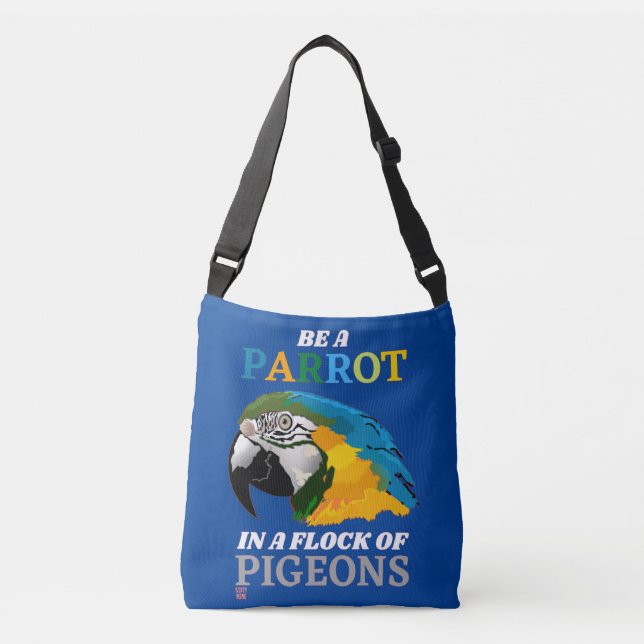 Lustigt Tote-väskan "BE A PARROT.." Axelväska (Framsida)