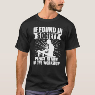 Lustigt träbearbetande Pappa Carpenter, gå tillbak T Shirt