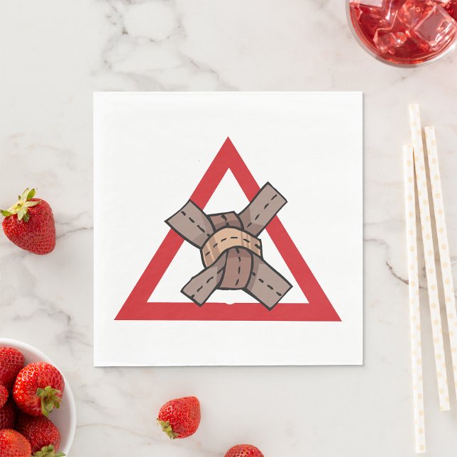 Lustigt trafikskylt Sylt Knot Warning Road Sign Pappersservett (Skapare uppladdad)