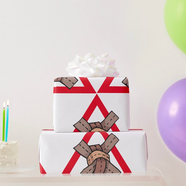 Lustigt trafikskylt Sylt Knot Warning Road Sign Presentpapper (Skapare uppladdad)