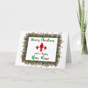 Lustigt träningskort - Thysst julkort Helgkort