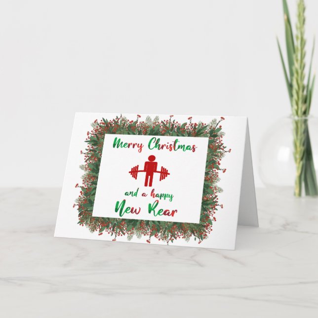 Lustigt träningskort - Thysst julkort Helgkort (Framsida)