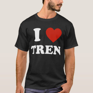Lustigt träningsoffert, I Kärlek Tren Design T Shirt
