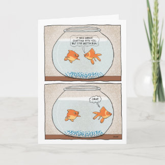 Lustigt Trapped Goldfish Birthday Kort