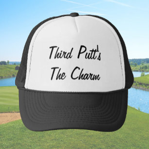 Lustigt tredje putt är charmen golfer humor keps