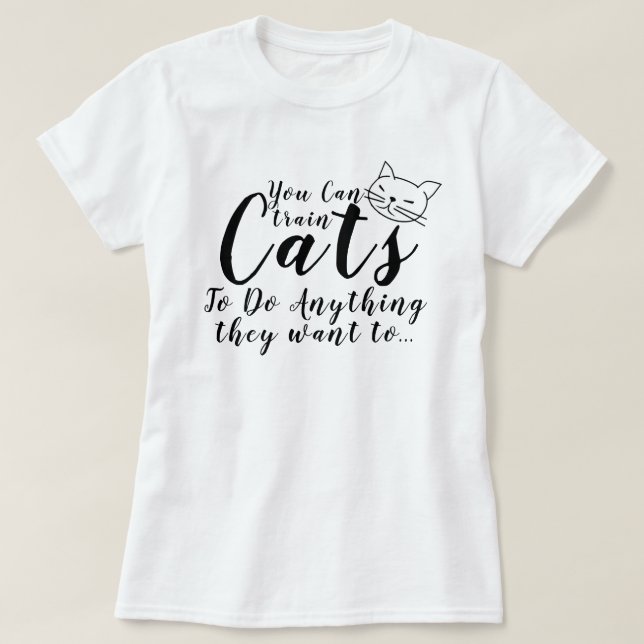 Lustigt Trendig Kat Quote Ord Cat Pun T-shirt Desi (Design framsida)