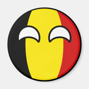 Lustigt Trending Geeky Belgium Countryball Magnet
