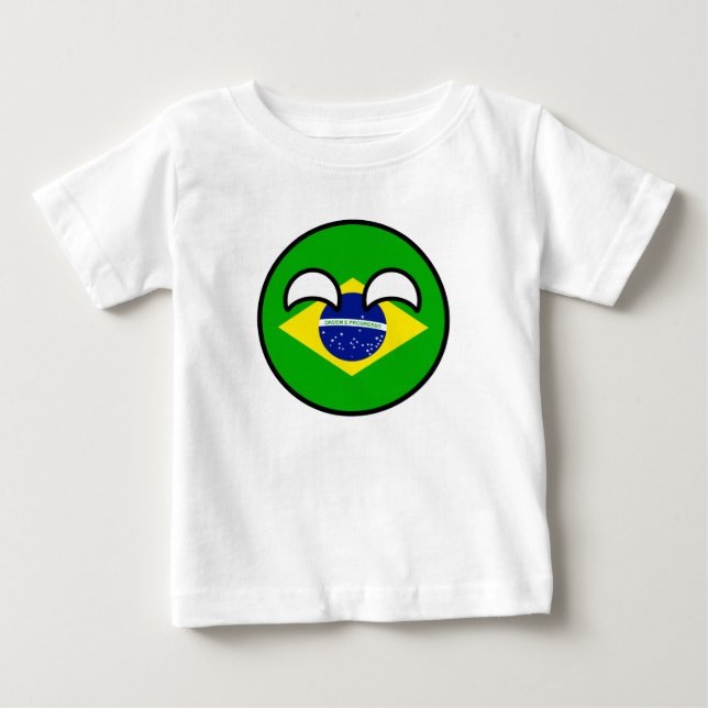 Lustigt Trending Geeky Brasilien Countryball T-shirt (Framsida)