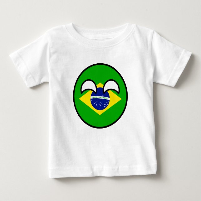 Lustigt Trending Geeky Brasilien Countryball Tee (Framsida)