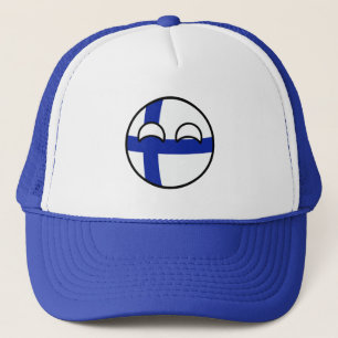 Lustigt Trending Geeky Finland Countryball Truckerkeps