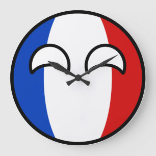 Lustigt Trending Geeky Frankrike Countryball Stor Klocka