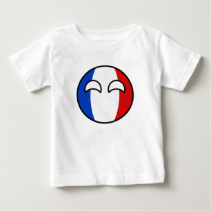 Lustigt Trending Geeky Frankrike Countryball Tee Shirt