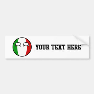 Lustigt Trending Geeky Italien Countryball Bildekal