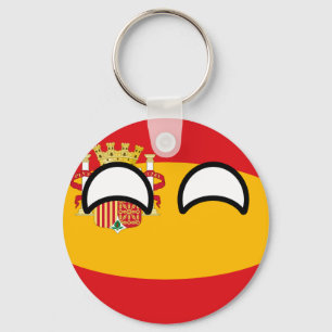 Lustigt Trending Geeky Spanien Countryball Nyckelring
