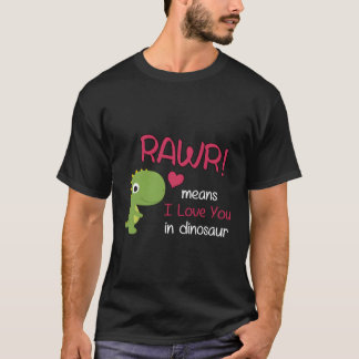 Lustigt Trex Valentines day Rawr Elak I Kärlek dig T Shirt