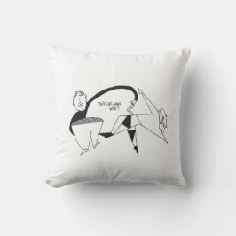 Lustigt tröja roligt för kattens livsstil kudde