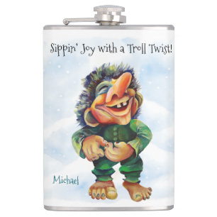 Lustigt Troll-kolv Sippin’ Joy med en Twist-kolv Fickplunta