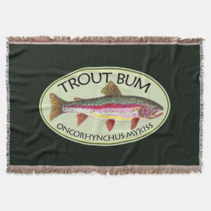 Lustigt Trout Bum Fishermans Filt