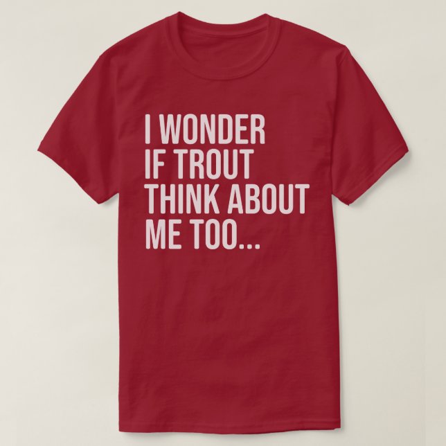 Lustigt Trout Fishing Shirt för manar, Kvinnor och T (Design framsida)