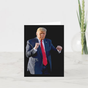 Lustigt trumfknapp som dansar som en felonröstspum kort