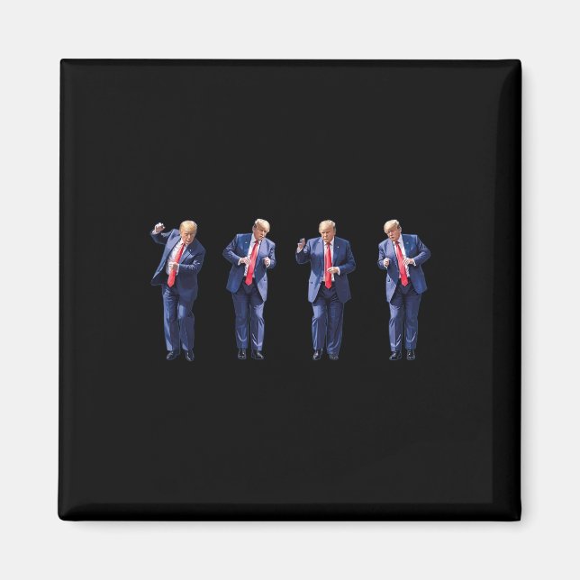 Lustigt trumfknapp som dansar som en felonröstspum magnet (Framsidan)