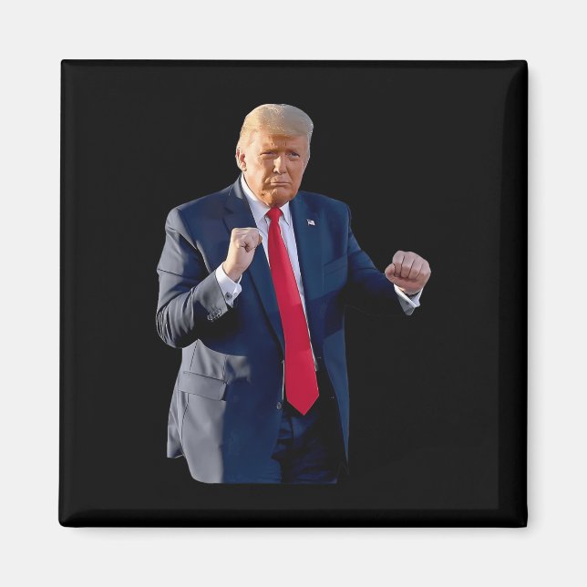 Lustigt trumfknapp som dansar som en felonröstspum magnet (Framsidan)