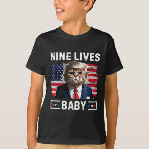 Lustigt trumfkort 9 Lives Baby-lustiga röstning fö T Shirt
