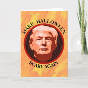 Lustigt trumfkort gör Halloween-skärmbild Kort