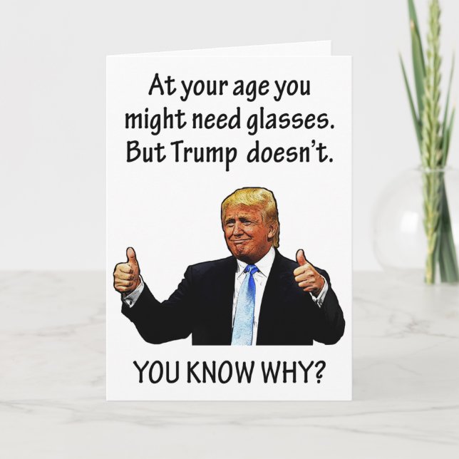 Lustigt Trump 2020 Val Födelsedag Kort (Framsida)