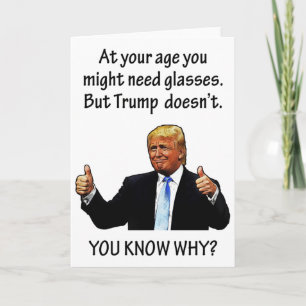 Lustigt Trump 2020 Val Födelsedag Kort