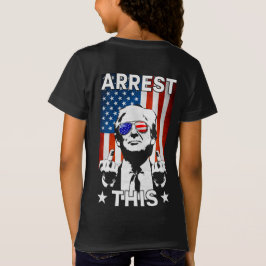 Lustigt Trump 2024 Arrest Denna amerikanska Flagga T Shirt