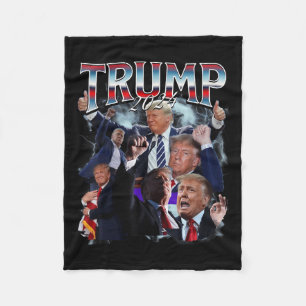 Lustigt Trump 2024 Kampanj 90s Rap Trendig Bootleg Fleecefilt