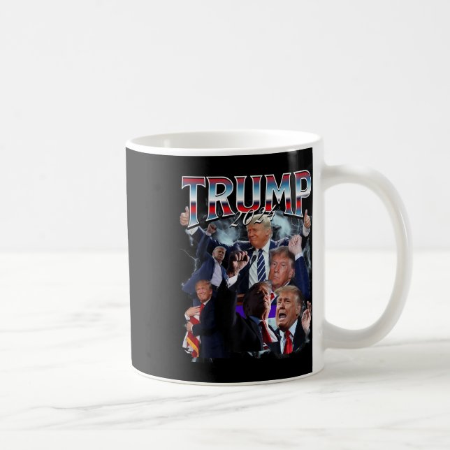 Lustigt Trump 2024 Kampanj 90s Rap Trendig Bootleg Kaffemugg (Höger)