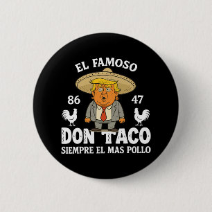 Lustigt Trump Alltid Chickens Out Meme Låt oss Gå Knapp
