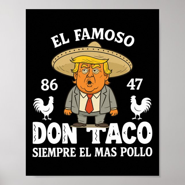 Lustigt Trump Alltid Chickens Out Meme Låt oss Gå  Poster (Framsidan)