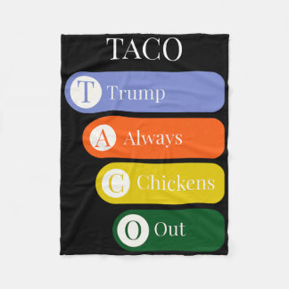 Lustigt Trump Alltid Chickens ut Taco Trade Fleecefilt
