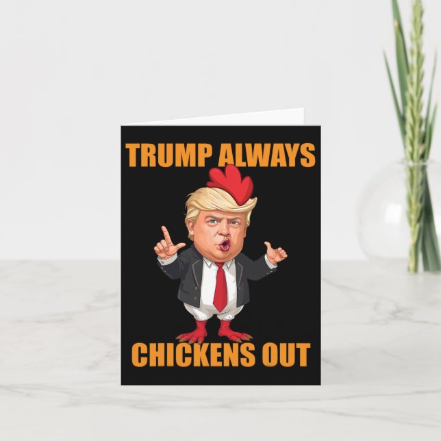Lustigt Trump Alltid Chickens ut Taco Trump Chicke Kort (Framsida)