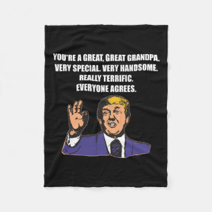 Lustigt Trump Best Grandpa Alla är överens Fleecefilt