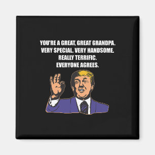 Lustigt Trump Best Grandpa Alla är överens Magnet