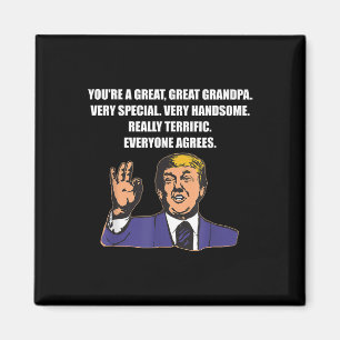 Lustigt Trump Best Grandpa Alla är överens Magnet