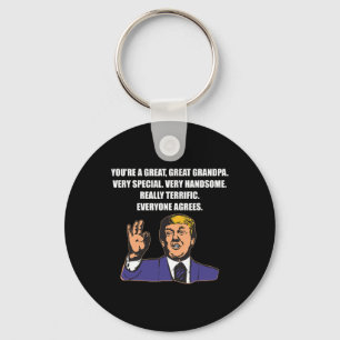 Lustigt Trump Best Grandpa Alla är överens Nyckelring