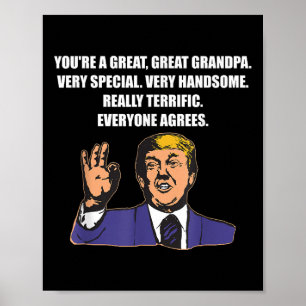 Lustigt Trump Best Grandpa Alla är överens Poster